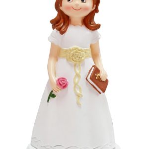 FIGURA PASTEL COMUNIÓN NIÑA LIBRO