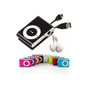 MP3 PLAYER CLIP + AURICULARES + CABLE USB EN CAJA