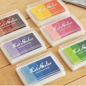 LOTE 6 TINTAS MULTICOLOR PARA SELLOS